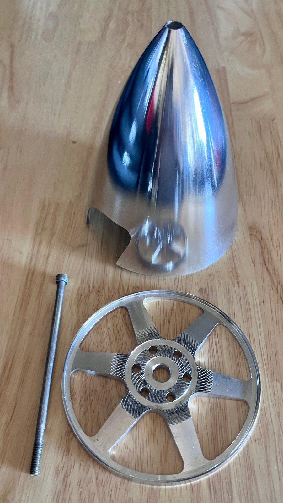 Tru Turn 4.5" Spinner, Lightened Backplate, Drilled for DA/DLE 100-120 photo 4