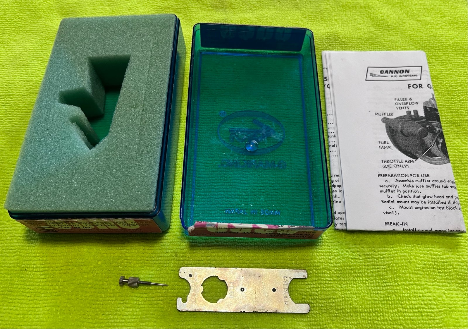 G-Mark .03 RC glow engine with muffler, never run photo 2