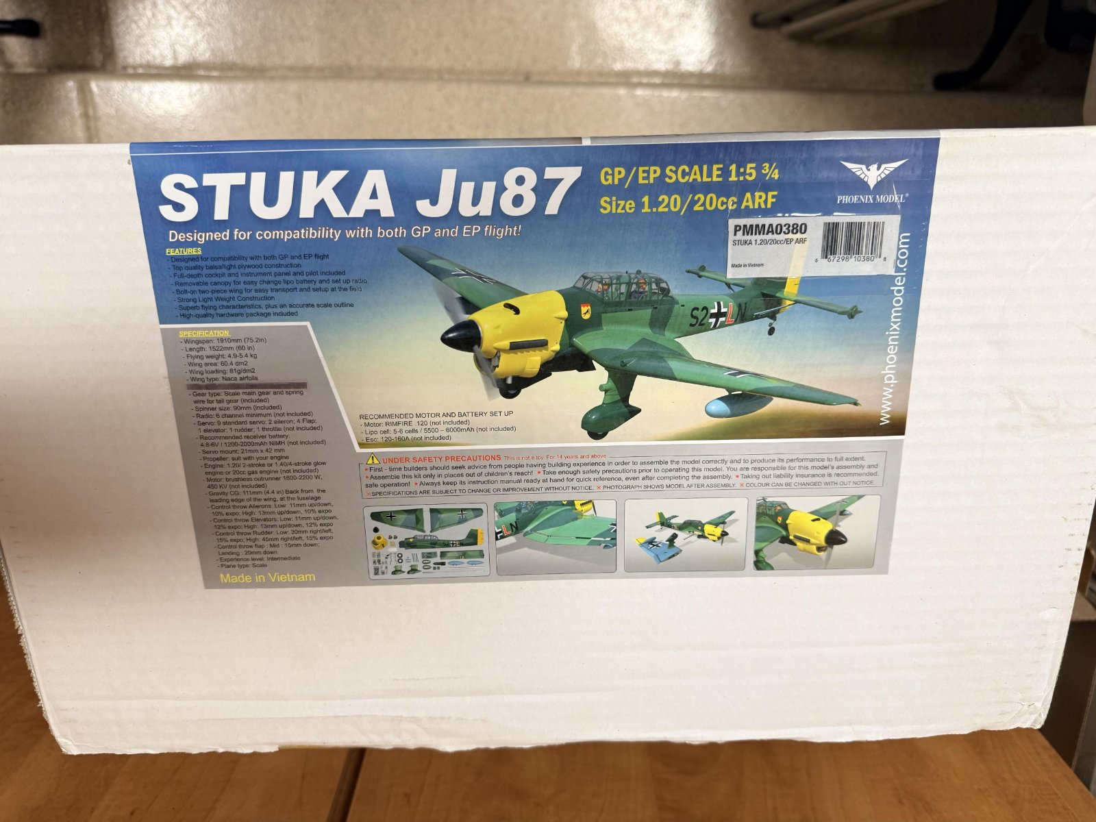 Phoenix Model Ju 87 Stuka 75.2" ARF 1:5.75 PMMA0380 new in box photo 2