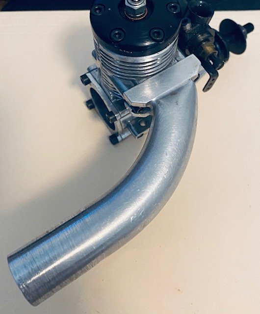 HP 40 Silver Star 2 stroke glow engine, with Mac's header (cut), & tongue muffler photo 3