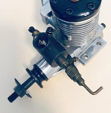 HP 40 Silver Star 2 stroke glow engine, with Mac's header (cut), & tongue muffler photo 4
