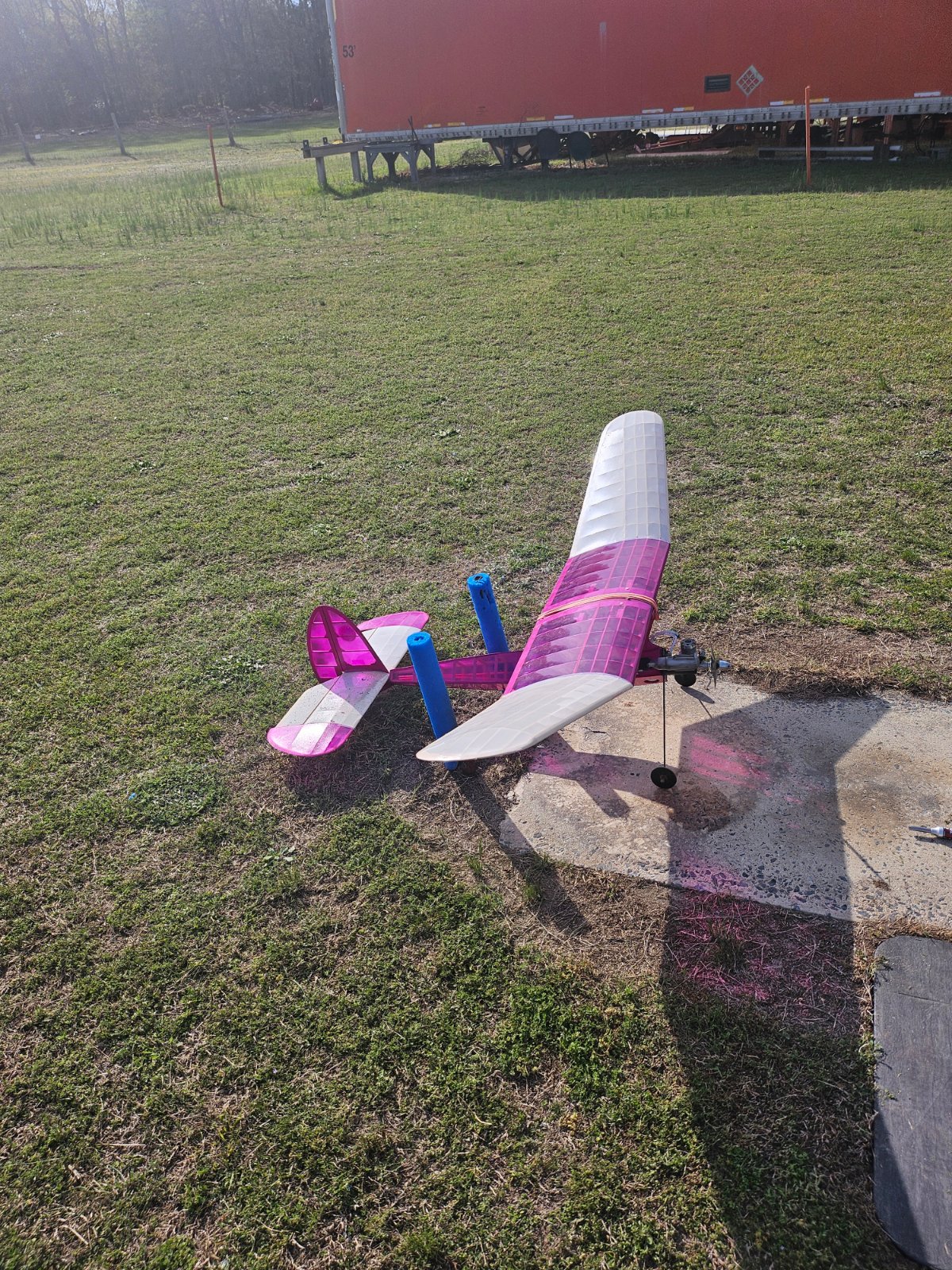 Glider type with 40 size OS glow engine..3 channel glider easy slow flying plane ready to fly..I have 2 almost photo 4
