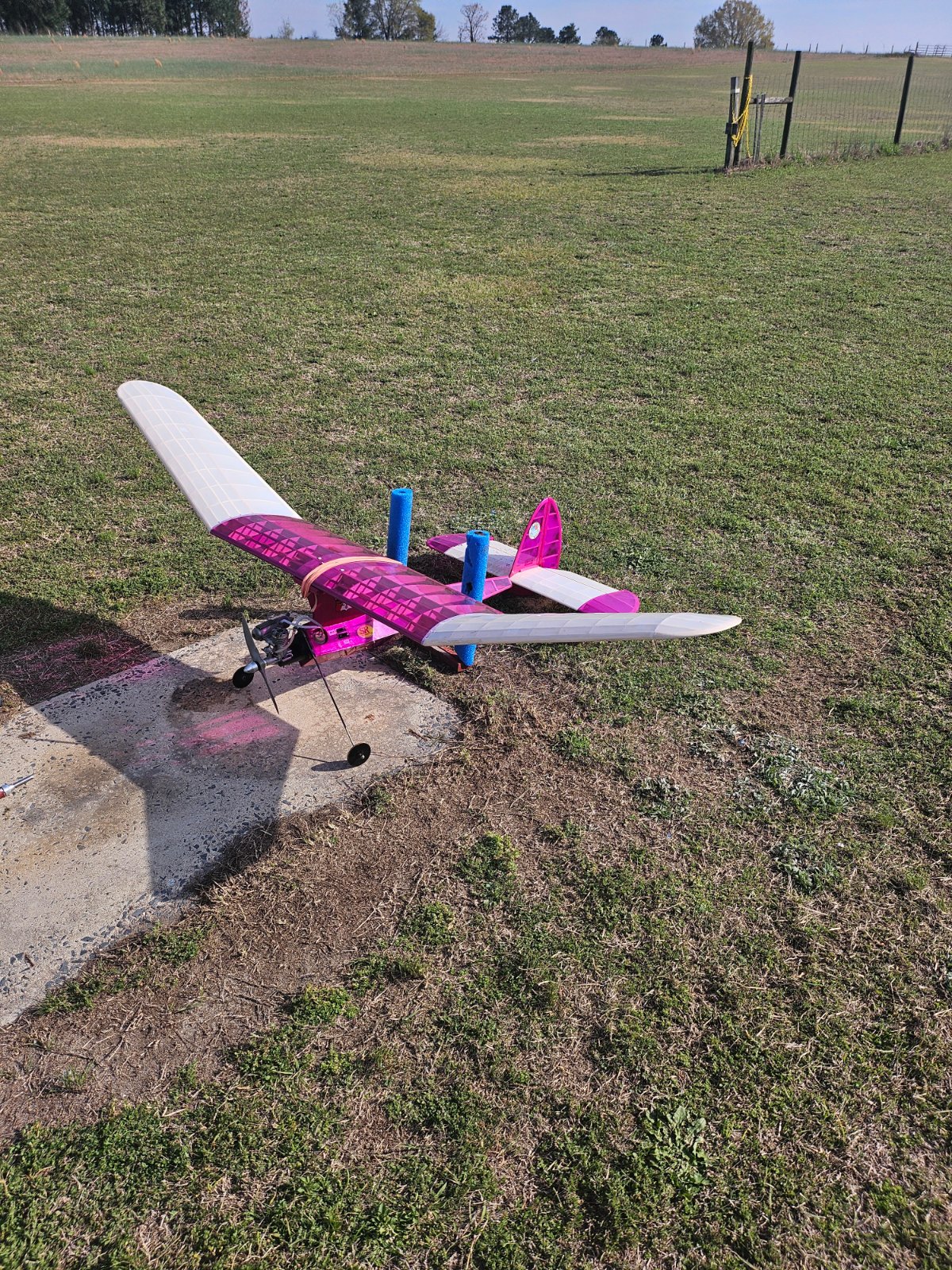 Glider type with 40 size OS glow engine..3 channel glider easy slow flying plane ready to fly..I have 2 almost photo 6